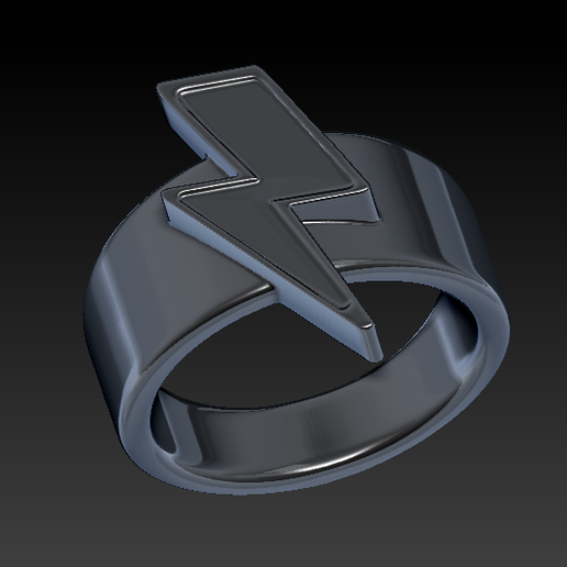 Download STL file Bowie Flash Ring • 3D print model ・ Cults